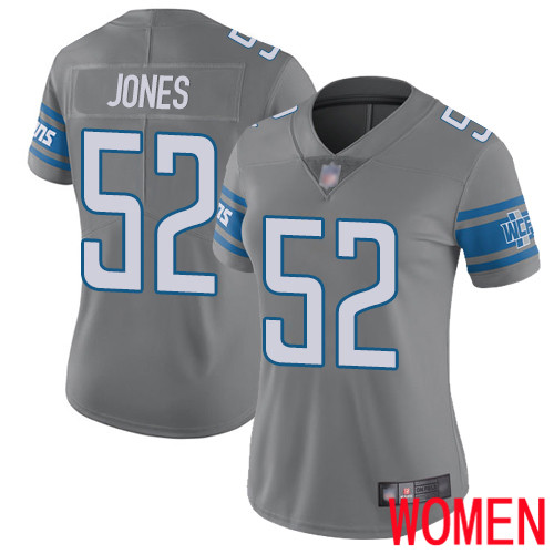 Detroit Lions Limited Steel Women Christian Jones Jersey NFL Football 52 Rush Vapor Untouchable